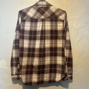 Carhartt Women's Plaid Flannel Shirt Jacket Brown Tan Size M 8 10